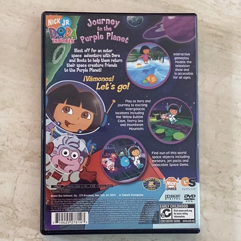 Dora The Explorer Journey To The Purple Planet PlayStation 2 Game PS2 CIB Tested